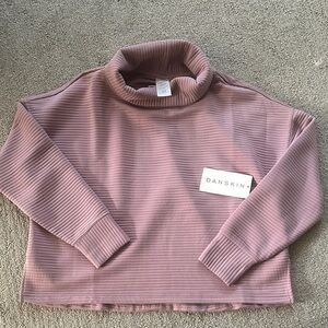 NWT Danskin Women's Mauve Cowl Neck Sweater